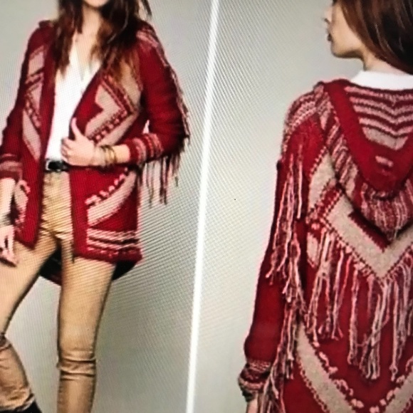 Free people vintage bohemian fringe sweater - Picture 2 of 7